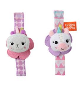 BRIGHT STARTS CHRASTÍTKO S KOUSÁTKEM NA RUKU 2 KS JEDNOROŽEC/LAMA 0M+ - KOUSÁTKA - PRO DĚTI