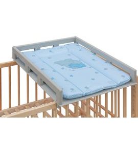 SCARLETT PŘEBALOVACÍ PULT OGY NA POSTÝLKU ŠEDÝ S PŘEBALOVACÍ PODLOŽKOU SLON MODRÝ - PŘEBALOVACÍ PULTY - PŘEBALOVÁNÍ