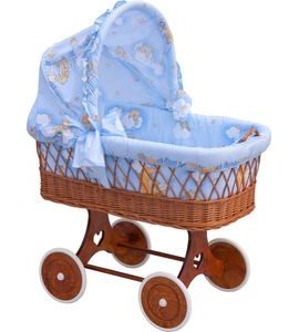SCARLETT PROUTĚNÝ KOŠÍK NA MIMINKO S BOUDIČKOU SCARLETT MRÁČEK MODRÁ - KOŠÍKY A KOLÉBKY - SPINKÁNÍ