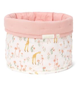 LITTLE DUTCH KOŠÍK TEXTILNÍ OBOUSTRANNÝ MALÝ PINK BLOOMING SAFARI - LITTLE DUTCH - PRO DĚTI