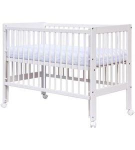 SCARLETT DĚTSKÁ POSTÝLKA SCARLETT KAMILA - BÍLÁ (BOROVICE) - STAHOVACÍ + VÁLENDOVÁ BOČNICE - 120 X 60 CM - DŘEVĚNÉ POSTÝLKY - SPINKÁNÍ