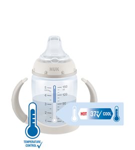 NUK FC LAHVIČKA NA UČENÍ S KONTROLOU TEPLOTY 150ML - DĚTSKÉ HRNEČKY - KRMENÍ