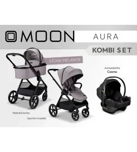 MOON AURA - KOMBI STONE MELANGE - TROJKOMBINACE - KOČÁRKY A PŘÍSLUŠENSTVÍ