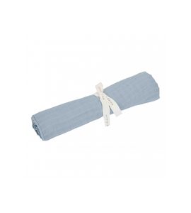 LITTLE DUTCH PLENA ZAVINOVACÍ 120X120 CM PURE DENIM BLUE - ZAVINOVACÍ PLENY / OSUŠKY VELKÉ - PŘEBALOVÁNÍ