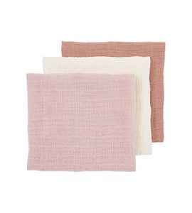 MEYCO MUŠELÍNOVÉ PLENY 3-BALENÍ - SOFT ROSE/ROSE/NATURAL - LÁTKOVÉ PLENY ALL IN ONE - PŘEBALOVÁNÍ