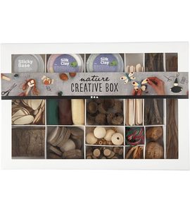 CREATIV COMPANY KREATIVNÍ SADA V BOXU NATURE - VÝTVARNÉ POMŮCKY A HRAČKY - PRO DĚTI