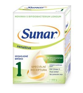 SUNAR SENSITIVE 1 POČÁTEČNÍ KOJENECKÉ MLÉKO 500G - KOJENECKÁ MLÉKA - KRMENÍ