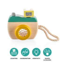 ZOPA DŘEVĚNÝ FOTOAPARÁT - JAKO TATÍNEK - PRO DĚTI