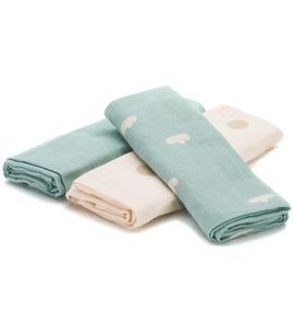 FILLIKID MUŠELÍNOVÉ PLENY DOTS 75X75 CM - LÁTKOVÉ PLENY ALL IN ONE - PŘEBALOVÁNÍ