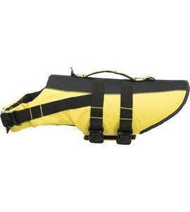 TRIXIE LIFE VEST PLAVACÍ VESTA PRO PSA XL 65 CM: 60-96 CM, DO 45KG ŽLUTO/ČERNÁ - PLOVACÍ VESTY PRO PSY - CHOVATELSKÉ POTŘEBY MALVÍKZOO