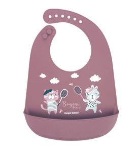 CANPOL BABIES BRYNDÁK SILIKONOVÝ S KAPSOU BONJOUR PARIS RŮŽOVÝ - BRYNDÁKY - KRMENÍ