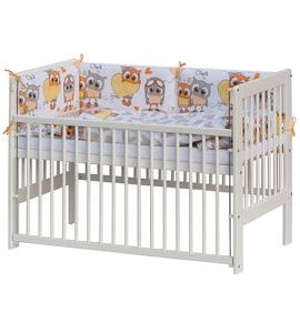 SCARLETT POSTÝLKA 120X60CM S KOMPLETNÍ VÝBAVOU KULÍŠEK BÉŽOVÁ - DŘEVĚNÉ POSTÝLKY - SPINKÁNÍ