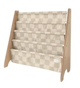 3 SPROUTS STOJAN NA KNÍŽKY RECYCLED CHECKERBOARD/BEIGE - DEKORACE A POLIČKY - SPINKÁNÍ