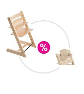STOKKE® TRIPP TRAPP® + BABY SET ZDARMA - JÍDELNÍ ŽIDLIČKY DŘEVĚNÉ - KRMENÍ