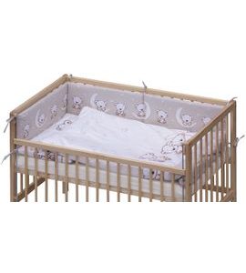 SCARLETT DĚTSKÁ POSTÝLKA SE STAHOVACÍ BOČNICÍ - PŘÍRODNÍ ECO - 120X60 CM S KOMPLETNÍ VÝBAVOU TORO BÉŽOVÁ - DŘEVĚNÉ POSTÝLKY - SPINKÁNÍ