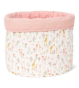 LITTLE DUTCH KOŠÍK TEXTILNÍ OBOUSTRANNÝ VELKÝ PINK BLOOMING SAFARI - LITTLE DUTCH - PRO DĚTI