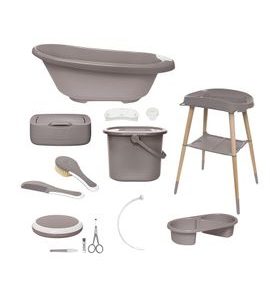 BEBE-JOU DIGITÁLNÍ KOUPACÍ SADA BÉBÉ-JOU SENSE PLUS 8 DÍLNÁ CHALK BROWN - VANIČKY PLASTOVÉ - KOUPÁNÍ A ZDRAVÍ