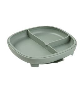 B.BOX DĚLENÝ TALÍŘEK S PŘÍSAVKOU 2V1 - ZELENÝ - MISKY, TALÍŘKY A PODLOŽKY - KRMENÍ