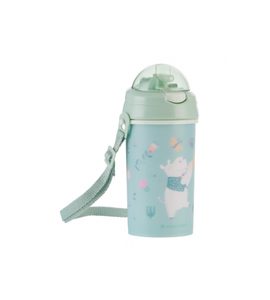 HRNEK SE SILIKONOVÝM BRČKEM A POPRUHEM 450ML MUSIC FEST MINT - DĚTSKÉ HRNEČKY - KRMENÍ