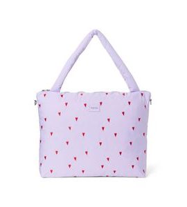 STUDIO NOOS PUFFY DIAPER BAG PŘEBALOVACÍ TAŠKA PURPLE HEARTS - PŘEBALOVACÍ TAŠKY - KOČÁRKY A PŘÍSLUŠENSTVÍ