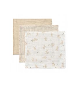 LITTLE DUTCH UBROUSKY MUŠELÍNOVÉ 3 KS BABY BUNNY - LÁTKOVÉ UBROUSKY - PŘEBALOVÁNÍ