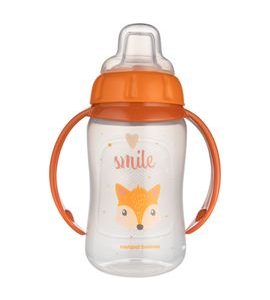 CANPOL BABIES HRNEČEK TRÉNINKOVÝ CUTE ANIMALS SE SILIKONOVÝM PÍTKEM 320ML LIŠKA - DĚTSKÉ HRNEČKY - KRMENÍ
