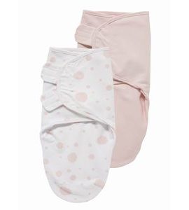 MEYCO ZAVINOVAČKA 2-BALENÍ 0-3 MĚSÍCE - DOTS PINK/UNI LIGHT PINK - ZAVINOVAČKY - SPINKÁNÍ