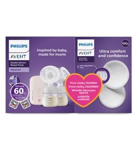PHILIPS AVENT ODSÁVAČKA MATEŘSKÉHO MLÉKA ELEKTRICKÁ DUO SCF397/31+DÁREK - ODSÁVAČKY MATEŘSKÉHO MLÉKA - KRMENÍ