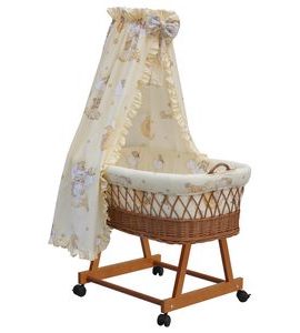 SCARLETT PROUTĚNÝ KOŠ NA MIMINKO S NEBESY MRÁČEK BÉŽOVÁ - NEBESA NAD POSTÝLKU - SPINKÁNÍ