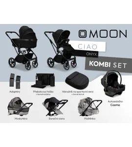 MOON CIAO KOMBI SET - ONYX - KOMBINACE S PŘÍSLUŠENSTVÍM - KOČÁRKY A PŘÍSLUŠENSTVÍ