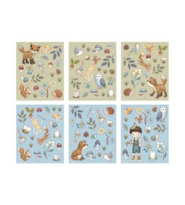 LITTLE DUTCH SADA SE SAMOLEPKAMI FOREST FRIENDS - VÝTVARNÉ POMŮCKY A HRAČKY - PRO DĚTI