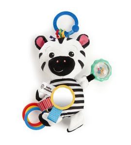 BABY EINSTEIN HRAČKA AKTIVNÍ NA C KROUŽKU ZEN ZEBRA 0M + - HRAČKY NA KOČÍK - PRO DĚTI