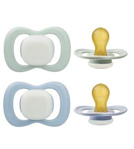 B.BOX DUDLÍKY Z PŘÍRODNÍHO KAUČUKU 6M+, 2KS - GLOW SKY/SAGE - ŠIDÍTKA A DOPLŇKY - KRMENÍ