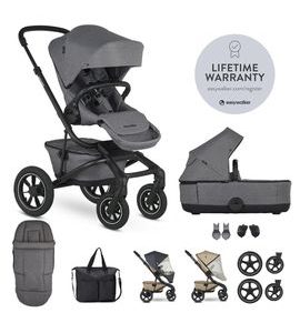 EASYWALKER JIMMEY AIR SET XXL IRIS GREY S PŘÍSLUŠENSTVÍM - KOMBINACE S PŘÍSLUŠENSTVÍM - KOČÁRKY A PŘÍSLUŠENSTVÍ