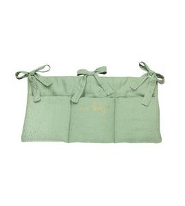 ENIE BABY MUŠELÍNOVÝ KAPSÁŘ KHAKI SE ZLATÝMI PUNTÍKY - POVLEČENÍ DO POSTÝLKY - SPINKÁNÍ