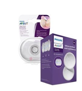 PHILIPS AVENT CHRÁNIČ BRADAVEK - MEDIUM 2 KS + STER.KRABIČKA + PRSNÍ VLOŽKY JEDNORÁZOVÉ 24 KS - CHRÁNIČE A TVAROVAČE BRADAVEK - PRE MAMIČKY