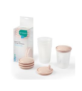 BABYONO NÁDOBY NA SKLADOVÁNÍ A MRAZENÍ POTRAVIN 4 KUSY BÉŽOVÉ - USKLADNĚNÍ JÍDLA - KRMENÍ