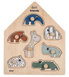DONE BY DEER DŘEVĚNÉ PUZZLE - MOTORICKÉ A HRY - PRO DĚTI