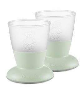 BABYBJÖRN HRNEČKY PRO NEJMENŠÍ 2KS PUDROVĚ ZELENÉ - KOJENECKÉ LAHVE - KRMENÍ