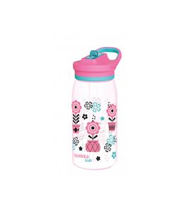 QUOKKA PLASTOVÁ LÁHEV S PÍTKEM GLOW KIDS MELODIC FLOWERS 580 ML - SPORTOVNÍ LAHVE - KRMENÍ