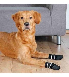 Trixie Protiskluzové ponožky černé XS-S, 2 ks pro psy bavlna/lycra