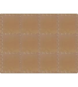 RIALTO BABY HRACÍ PODLOŽKA PUZZLE S OKRAJEM BROWN 92X122 CM - HRACÍ PODLOŽKY NA ZEM - SPINKÁNÍ