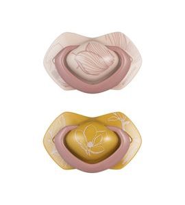 CANPOL BABIES DUDLÍK SILIKONOVÝ SYMETRICKÝ LIGHT TOUCH GOLD 0-6M 2KS RŮŽOVÝ - ŠIDÍTKA A DOPLŇKY - KRMENÍ
