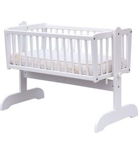 SCARLETT DĚTSKÁ KOLÉBKA SCARLETT BOROVICE BÍLÁ 90X41CM - KOŠÍKY A KOLÉBKY - SPINKÁNÍ
