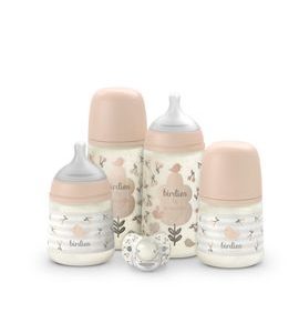 SUAVINEX PREMIUM NOVOROZENECKÝ SET BIRDIES RŮŽOVÝ - KOJENECKÉ LAHVE - KRMENÍ