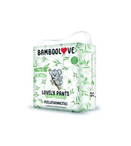 BAMBOOLOVE PLENKOVÉ KALHOTKY JEDNORÁZOVÉ BAMBUS VEL. L 9-14 KG 17 KS - JEDNORÁZOVÉ PLENY - VŠETKO NA PREBAĽOVANIE