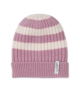 LODGER ČEPICE STRIPE MERINO MAUVE 6 - 12 MĚSÍCŮ - ČEPIČKY A KLOBOUČKY - PRO DĚTI