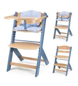 KINDERKRAFT ŽIDLIČKA JÍDELNÍ ENOCK NORDIC BREEZE S POLŠTÁŘEM - JÍDELNÍ ŽIDLIČKY DŘEVĚNÉ - KRMENÍ
