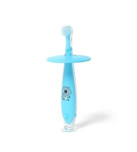 BABYONO KARTÁČEK ZUBNÍ BEZPEČNÝ MODRÝ 6M+ - ZUBNÍ KARTÁČKY A PASTY - KOUPÁNÍ A ZDRAVÍ