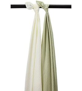 MEYCO MUŠELÍNOVÉ PLENY 2-BALENÍ NATURAL/SOFT OLIVE - LÁTKOVÉ PLENY ALL IN ONE - PŘEBALOVÁNÍ